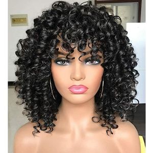 Curly Black Hair Wig for Women